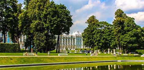 Catherine Palace, view from the Park | Catherine Palace Tour | tours | Tours In Saintpetersburg