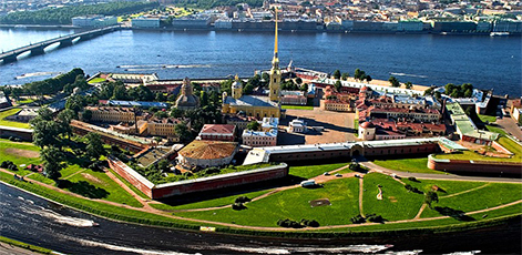 Aerial photo of the Fortress | Peter and Paul Fortress Tour | tours | Tours In Saintpetersburg